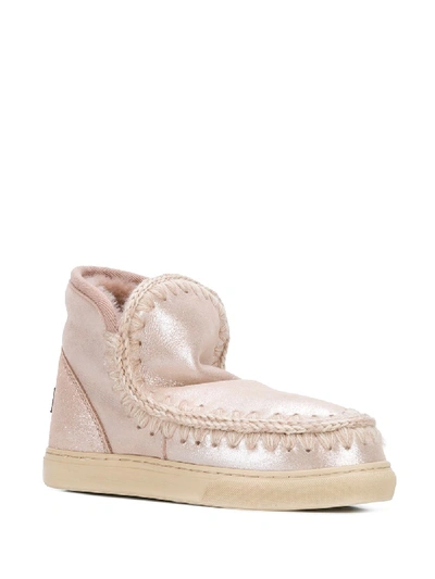 Shop Mou Eskimo Sneaker Boots In Pink