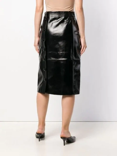 Shop Givenchy Midi Pencil Skirt In Black