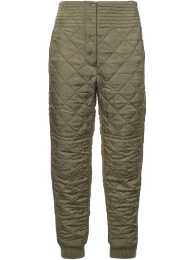 Shop Proenza Schouler Pswl Quilted Pant - Green