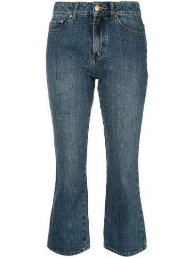 Shop Co High Waisted Jeans In Blue