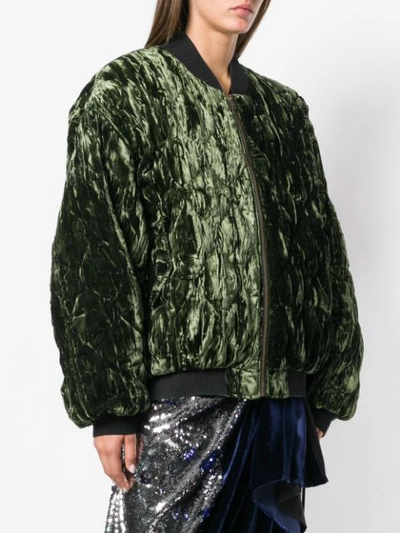 Shop Act N°1 Quilted Bomber Jacket - Green