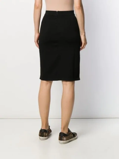 Isabel Marant Étoile Stripe Panel Pencil Skirt In Black