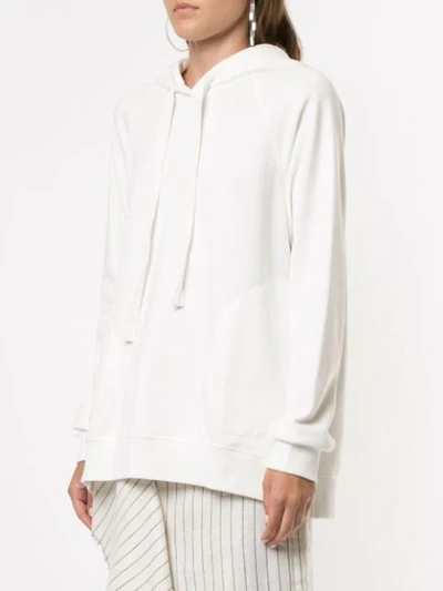 Shop Lee Mathews Relaxed-fit Barclay Hoodie In White