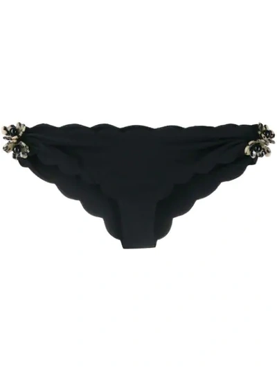 Shop Marysia Knit Bikini Bottoms In Black