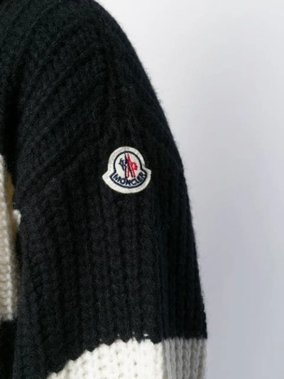 Shop Moncler Striped Layered Jumper In 999