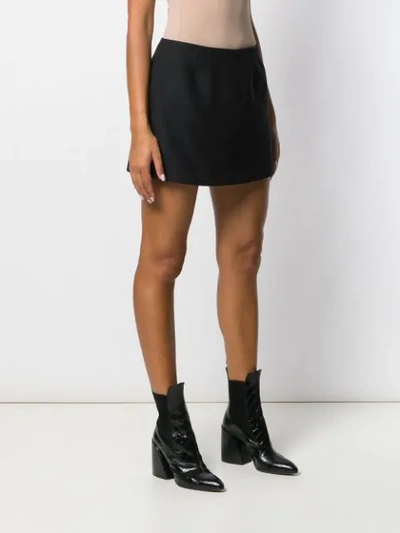 Shop Valentino Crepe Couture Mini Skirt In Black