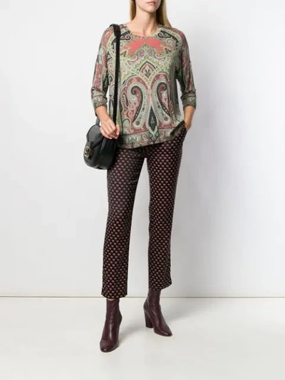 Shop Etro Paisley Pattern Top In 0650 Green