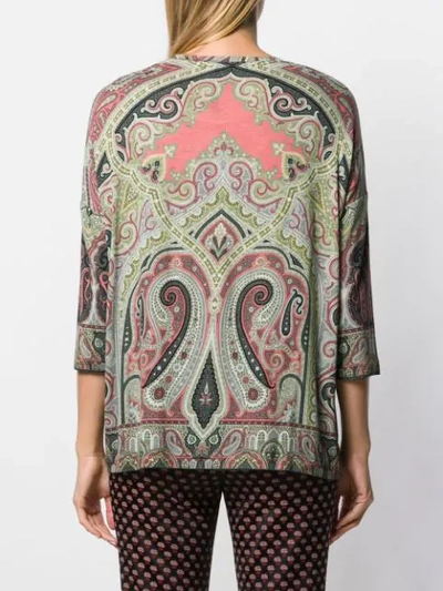 Shop Etro Paisley Pattern Top In 0650 Green