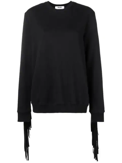 Msgm fringe best sale sweater