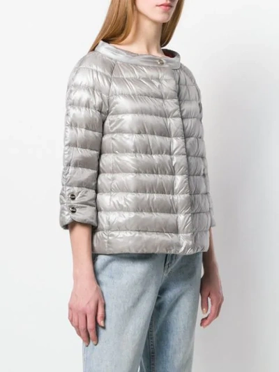 Shop Herno Quilted Jacket In Grey