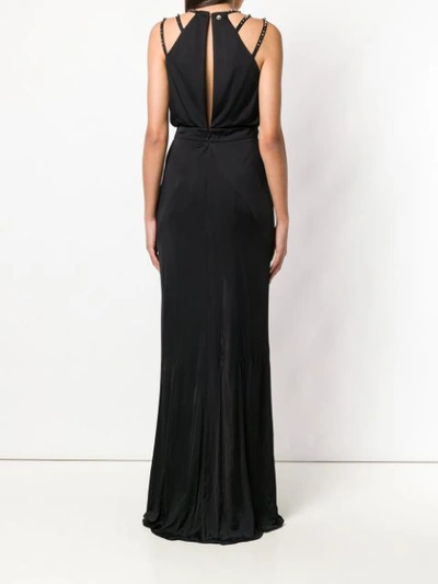 Shop Versace Collection Embellished Gown - Black