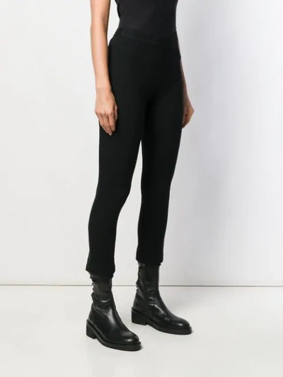 ANN DEMEULEMEESTER SLIM-FIT LAYERING TROUSERS - 黑色