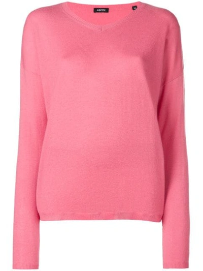 Shop Aspesi V-neck Pullover - Pink