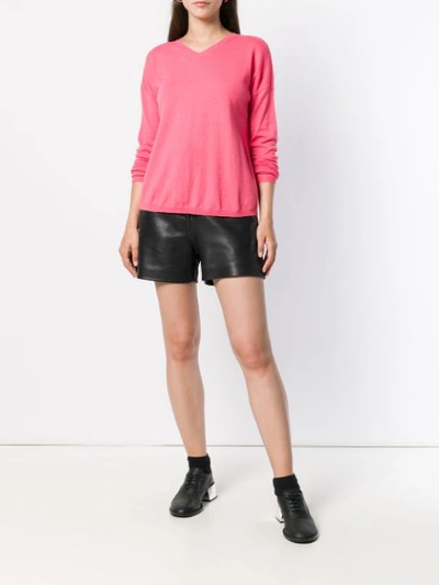 Shop Aspesi V-neck Pullover - Pink