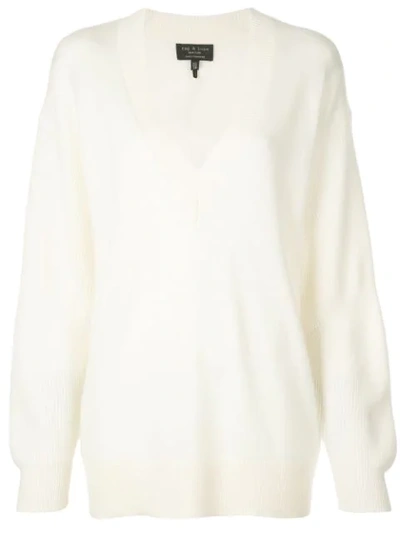 Shop Rag & Bone V-neck Cashmere Sweater In White