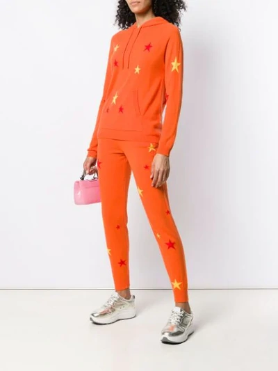 Shop Chinti & Parker Star Patterned Track Trousers In Orange