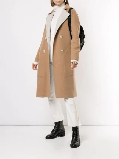 Shop Rag & Bone Belted Double-breasted Coat In Tan 260