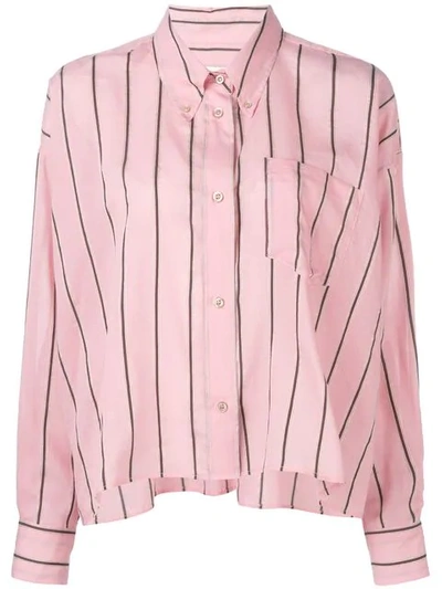 Shop Isabel Marant Étoile Ycao Striped Shirt In Pink