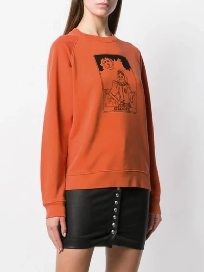 Shop Alexa Chung Graphic Sweatshirt In Orange