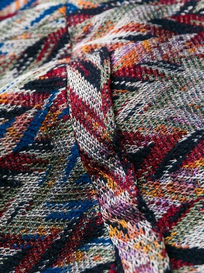 Shop Missoni Zigzag Pattern Knitted Leggings In Grey