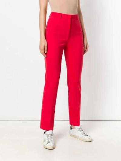 Shop Hache High Waist Cigarette Pants In Red