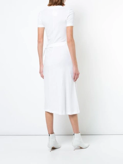 Shop Rosetta Getty Plain Wrap Dress - White