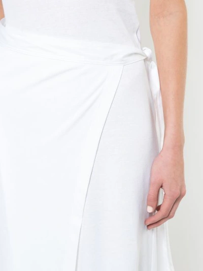 Shop Rosetta Getty Plain Wrap Dress - White