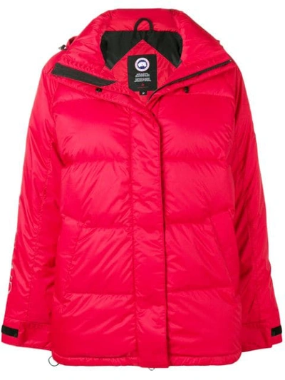 Shop Canada Goose Oversized Padded Coat In Red