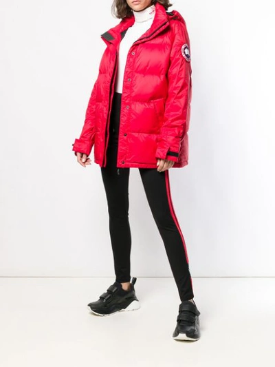 Shop Canada Goose Oversized Padded Coat In Red