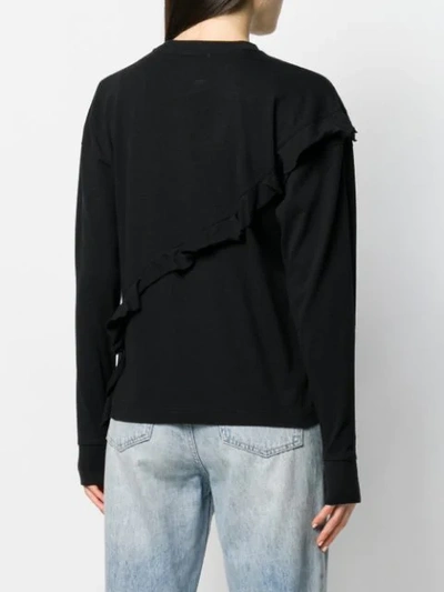 Shop Palm Angels Ruffled Sweatshirt In Black