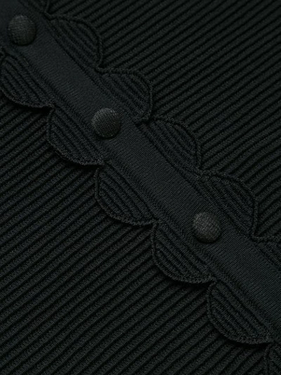 Shop Alexander Mcqueen Ottoman Knit Cardigan In Black