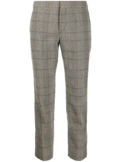 CHECKED CROPPED TROUSERS