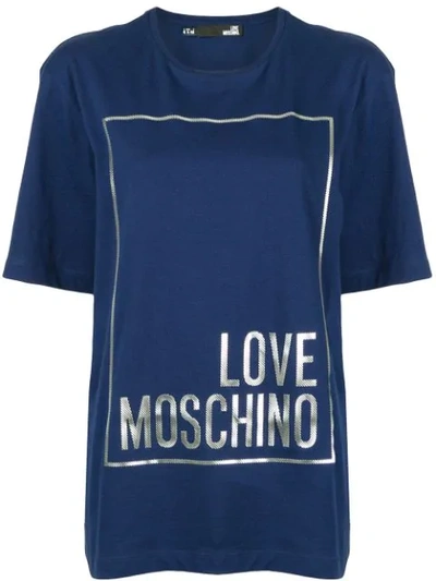 Shop Love Moschino Love T-shirt In Blue