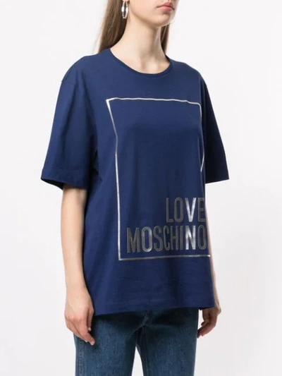 Shop Love Moschino Love T-shirt In Blue