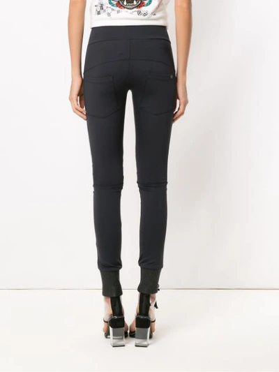 Shop Andrea Bogosian Leather Skinny Trousers - Black