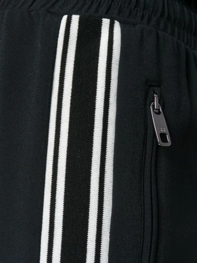 Shop Dolce & Gabbana Striped Track Pants In Black