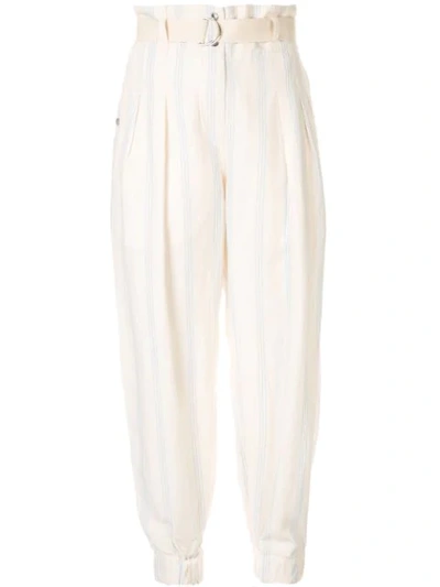 Shop Lee Mathews Madox Stripe Trousers In Neutrals