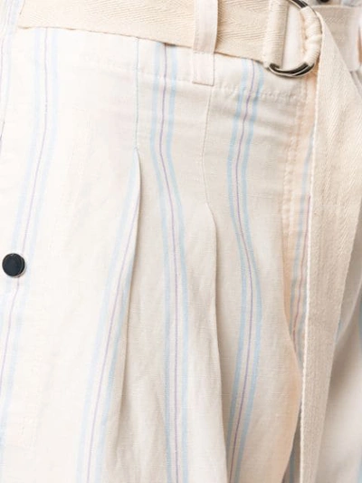 Shop Lee Mathews Madox Stripe Trousers In Neutrals