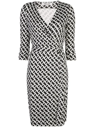 Shop Diane Von Furstenberg Julian Wrap Dress In Black