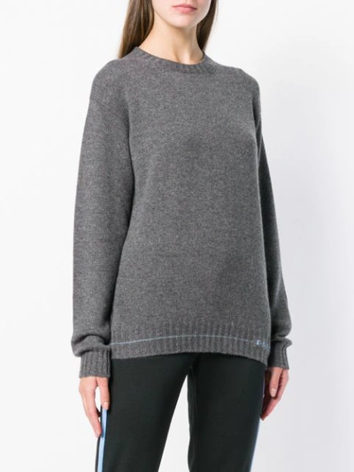 Shop Prada Slouchy Sweater - Grey
