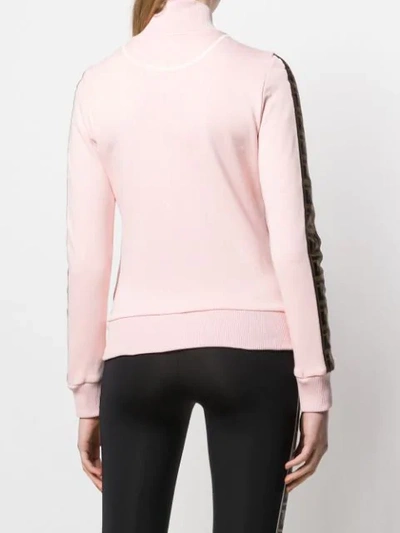 Shop Fendi Cotton Jersey Sweatshirt In Pink