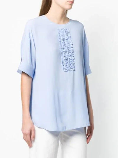 Shop N°21 Ruched-detailed Blouse In Blue