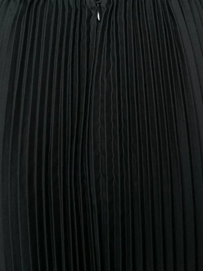 Shop Sacai Midi Pleated Skirt In Black