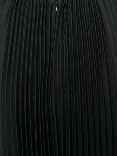 Sacai Asymmetric Pleated Skirt In Black