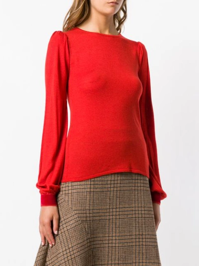 Shop Goat Giulia Crew Neck Sweater In Red