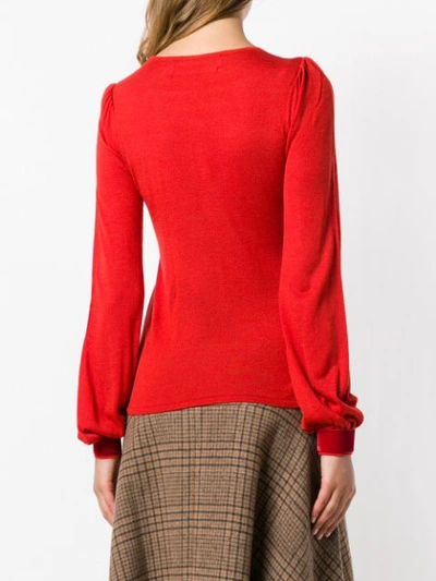 Shop Goat Giulia Crew Neck Sweater In Red