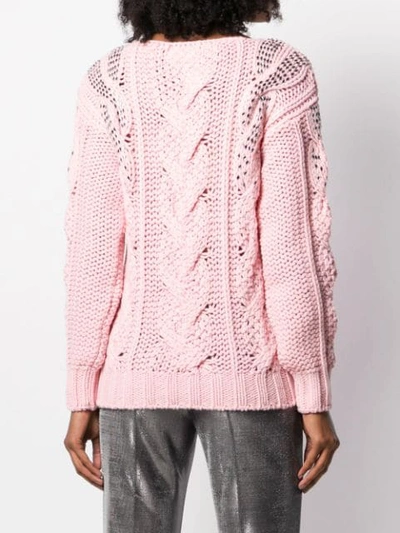 Shop Ermanno Scervino Ombre Knit Jumper In Pink