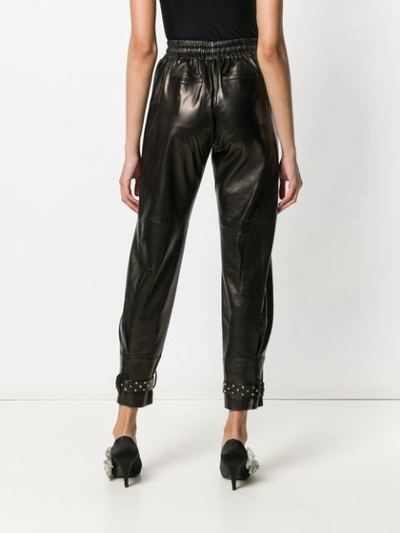 Shop Givenchy Slouched Biker Trousers In Black