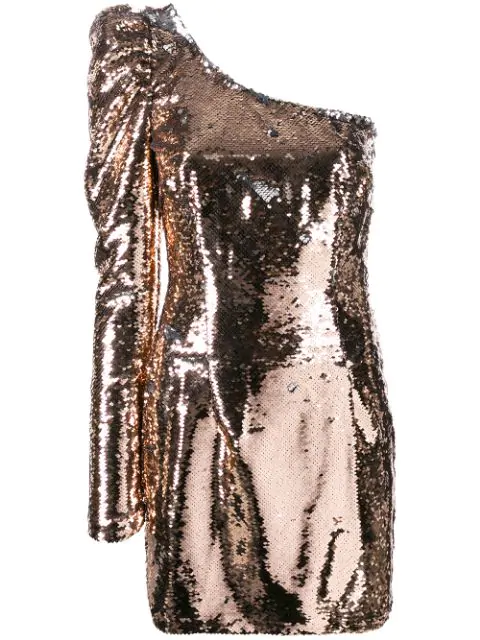 one shoulder sparkly dress