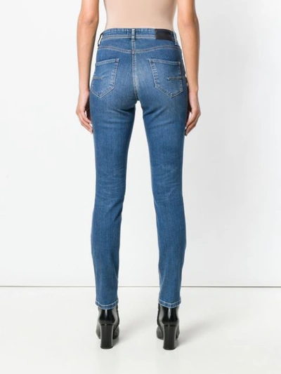 Shop Cambio Studded Pocket Slim-fit Jeans - Blue